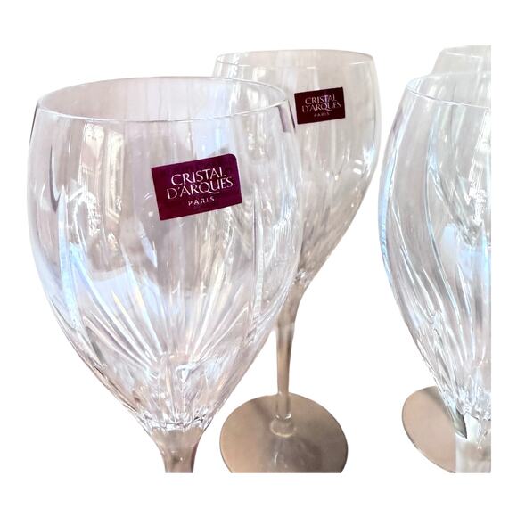 Cristal D'Arques WATER GOBLET Set 4 Durand Enchante Wine Glass Paris Crystal NEW - Picture 3 of 7